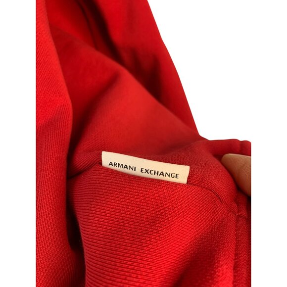 Armani Exchange Mens Red Full Zip Hoodie Sweatshirt XXL RX10638 Spelled Out - Picture 9 of 11